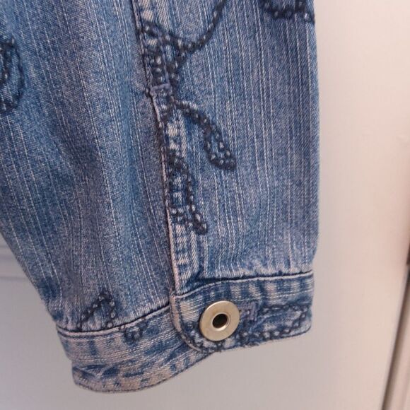 Classic elements denim button front embroidered jacket - Picture 7 of 11